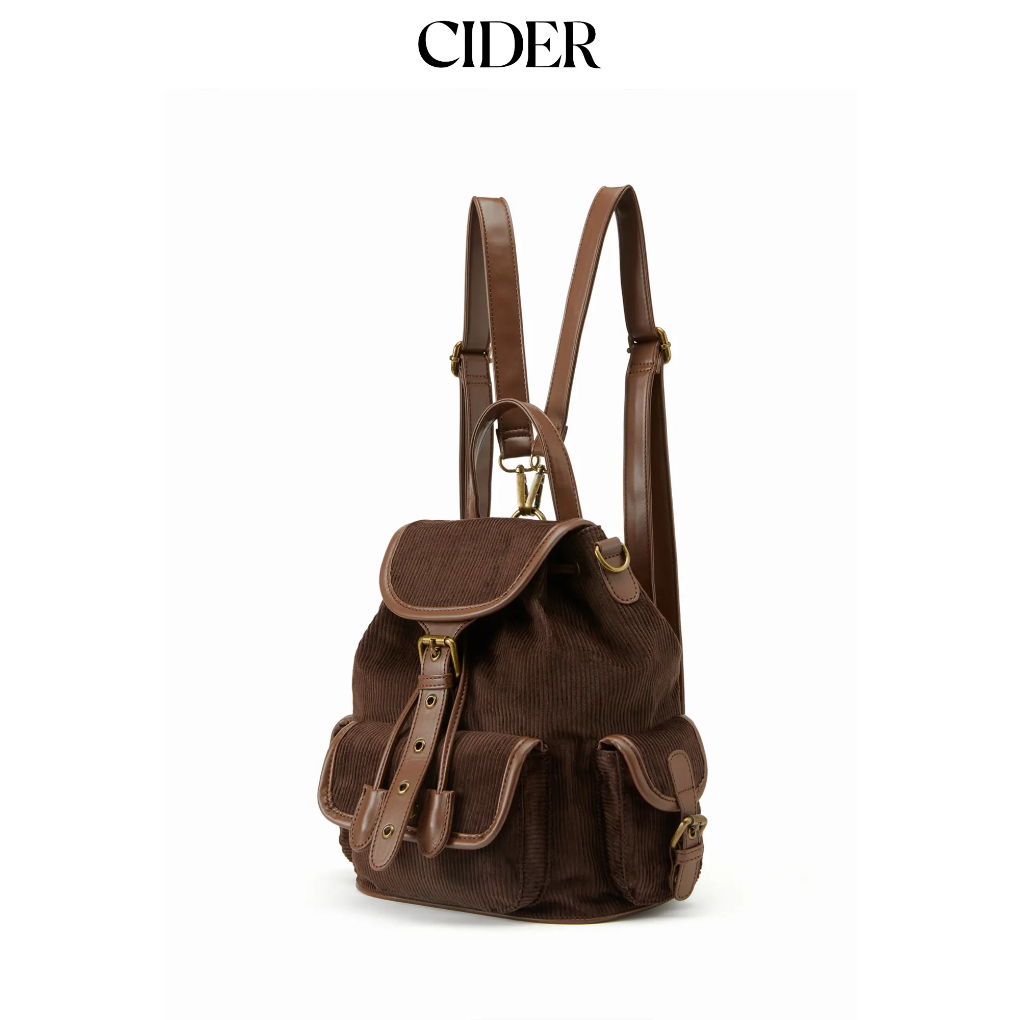 Cider CORDUROY BUCKLE BACKPACK Cider CORDUROY BUCKLE BACKPACK