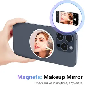 Magnetic Selfie Mirror for Back Camera, Slim Phone Convex Mirror for Magsafe Compatible with iPhone 17 16 15 14 13 Pro Max Plus, Mag-Safe Case & All Phone for Wide Angle Selfies & Vlogging & Streaming