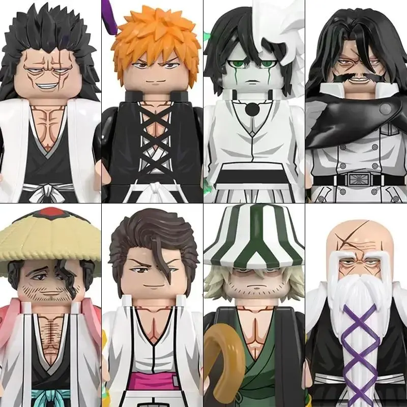 2026 Hot Anime & Manga Building Blocks KDL820, Bleach Ichigo Hollow-Jujutsu Kaisen Mini Action Figures, 4.5cm MOC DIY Toy for 5 Years Old+, Christmas Present, Can Be Cleaned and Disinfected