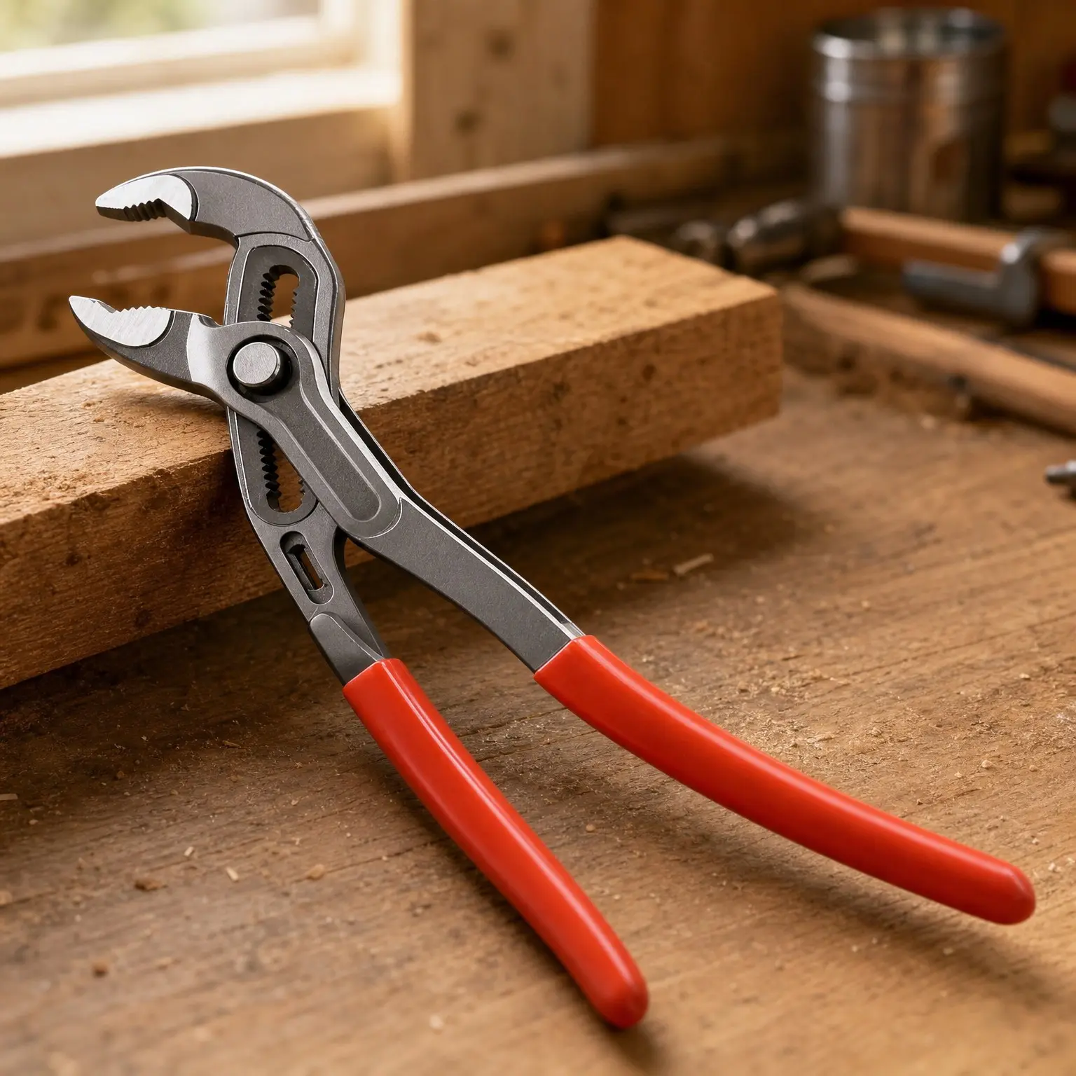 7-Inch Water Pump Pliers, Fast Adjustable Tongue and Groove Joint Pliers, V-Jaw with Comfort Grips, Rust-Proof CRV Steel Construction for Plumbing, Home Repair, and Pipe Fittings HT0366-PL