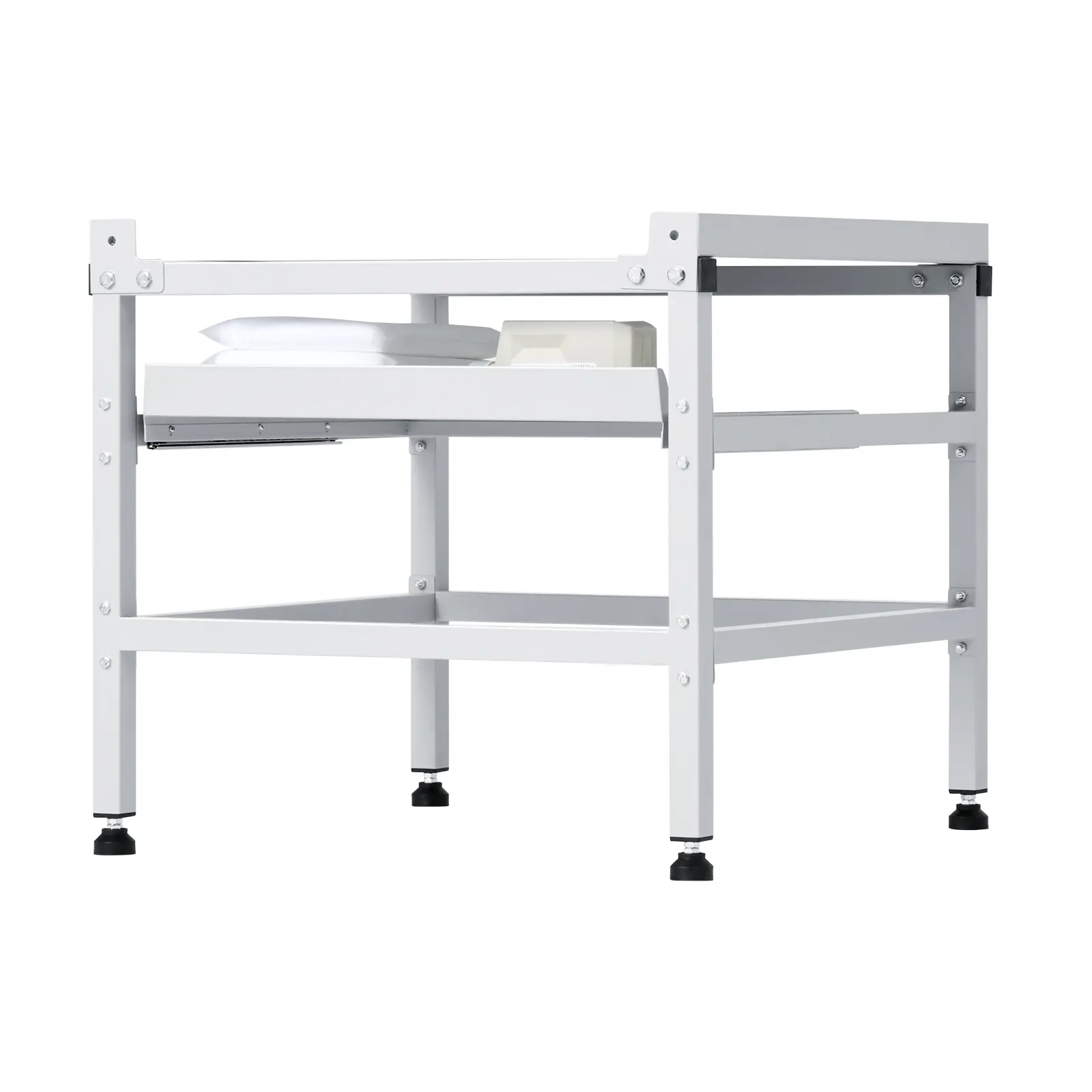 Washing Machine Stand, 48.5x25-Inch Washer Laundry Pedestal, 590LBS Load Capacity Washer And Dryer Pedestal Base with Double Trays, 4 Adjustable Feet for Lifting Washing Machines, Carbon Steel