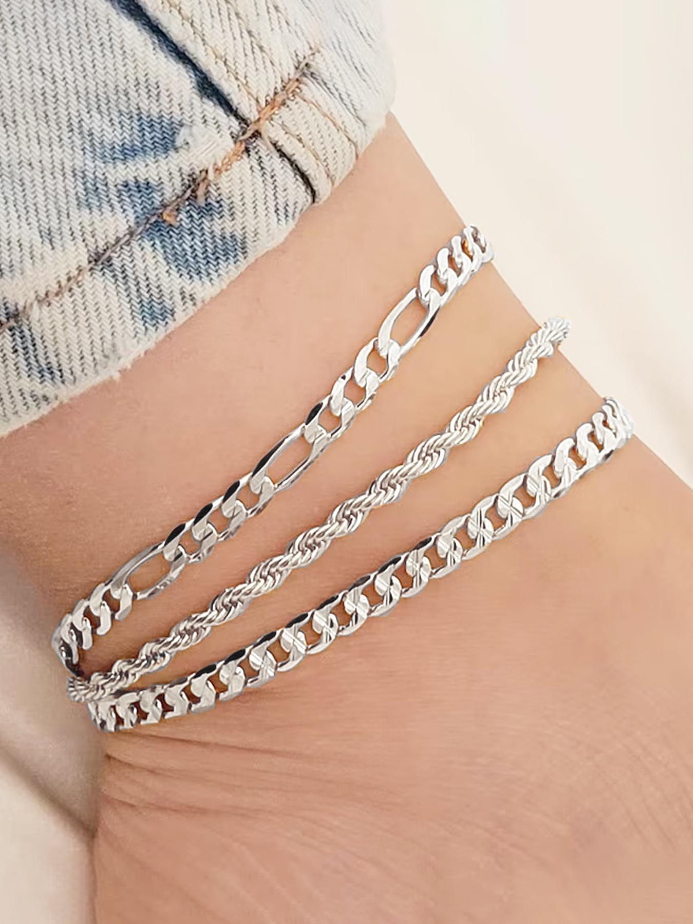 Fashion Simple Chain Anklet, Casual Versatile Foot Jewelry for Women, Elegant All-match Fashion Accessories for Daily Wear