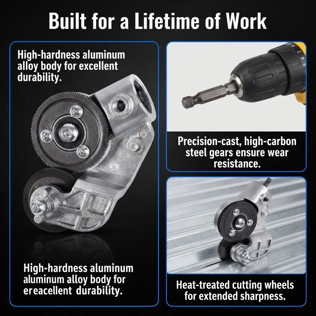 Electric Drill Plate Cutter, Versatile Metal Shears Drill Attachment, High Precision High Efficiency Tool for Effortless Cutting of Various Metal Sheets