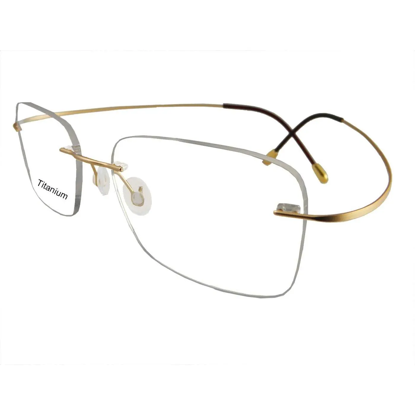 Rimless Titanium Hingeless Lightweight Eyeglass Frames For Men
