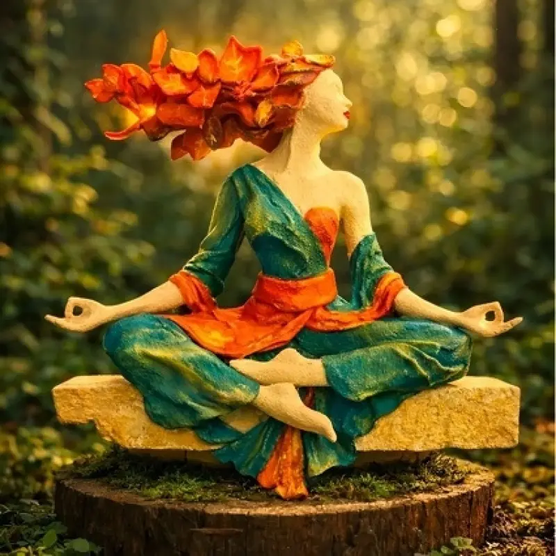 Meditating Nature Goddess Sculpture
