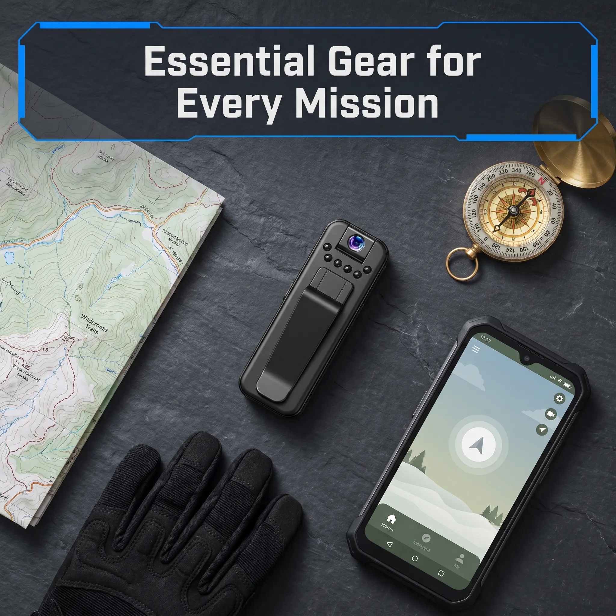 Compact Wireless Body Cam Video Camera, 1080P Portable Mini Wearable Vlog Device with Night Vision, 180° Rotating Lens, Lightweight Pocket Gear for Daily Travel & Outdoor Adventures