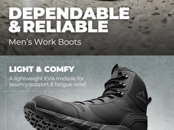 【Nano Composite Toe】NORTIV 8 Men's Composite Toe Work Boots 8'' ASTM F2413-18 Safety Boots with Side Zipper for Construction & Warehouse Metrostrike-Nano Black All Seasons Round Toe Laces Closure - Worker Closed Footwear SpringStatements