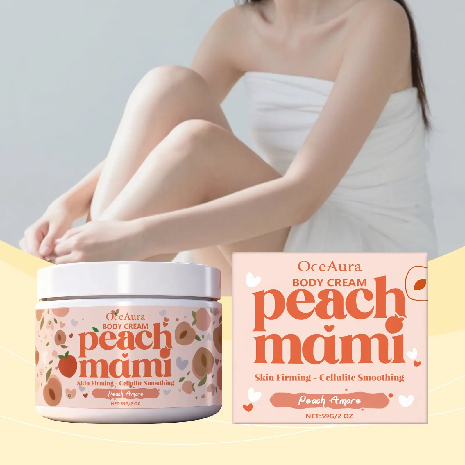 Oceaura Moisturizing Body Cream, Daily Hydrating Smooth Soft Skin, Refreshing Texture, Long-Lasting Humidity, Ideal for All Seasons