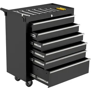 Rolling Tool Chest, 5 Drawers Tool Storage Cabinet with Wheels, Portable Tool Cabinet Organizer with Locking System & Drawer Liners,Universal Lockable Wheels, Tool Storage Cart for Garage, Workshop