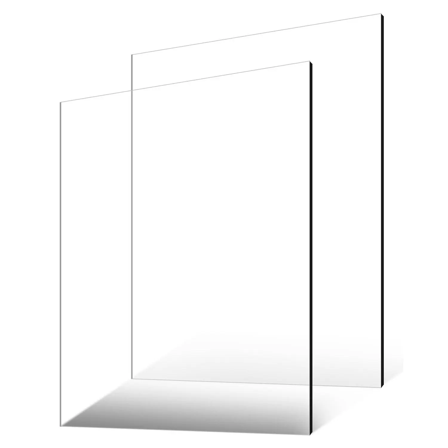VEVOR Plexiglass Acrylic Sheet, 2-Pack Plastic Sheets, 24x 36 Inch 1/4 Inch Thick Clear Plastic Cast Transparent Glass for Crafting Projects, Replacement Picture Frame Glass, DIY Display, Easy to Cut