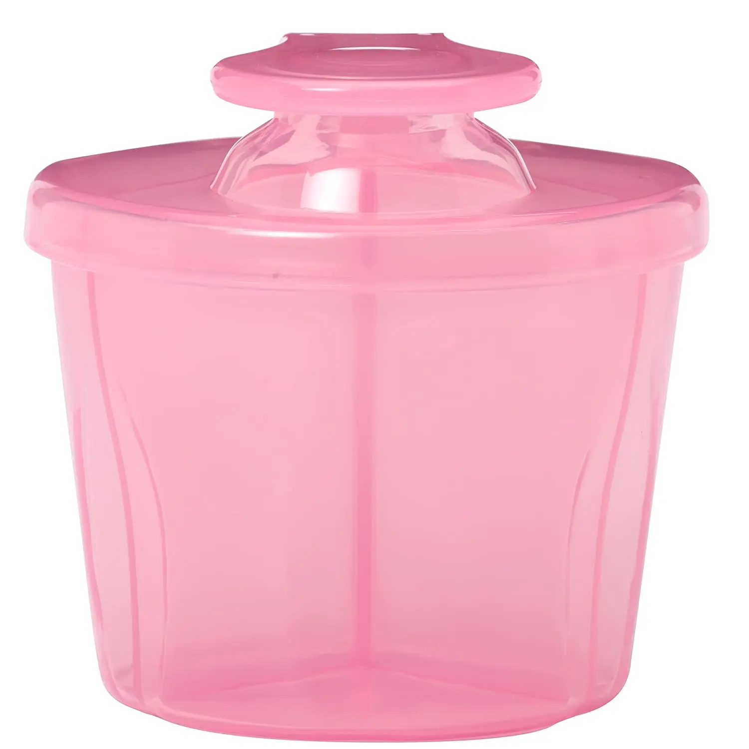Dr. Brown's Compact Prop 65 Safe Pre-Measured Travel Formula Dispenser, Mess-Free, BPA-Free with Lid - Pink, Holds 27oz