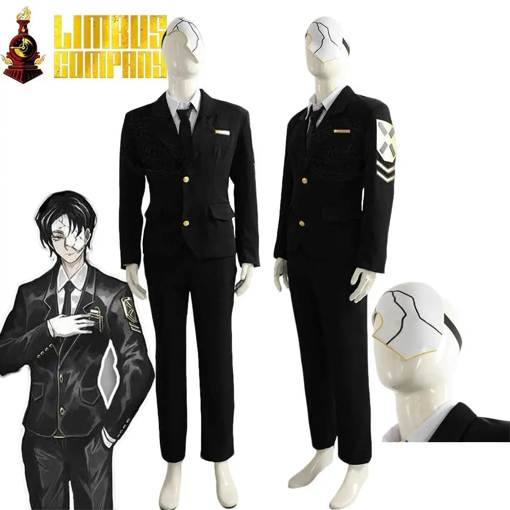 Game Limbus Company Rien‌ Cosplay Costume Coat Shirt Pants Full Set Suit Uniform Halloween Clothes Outfit