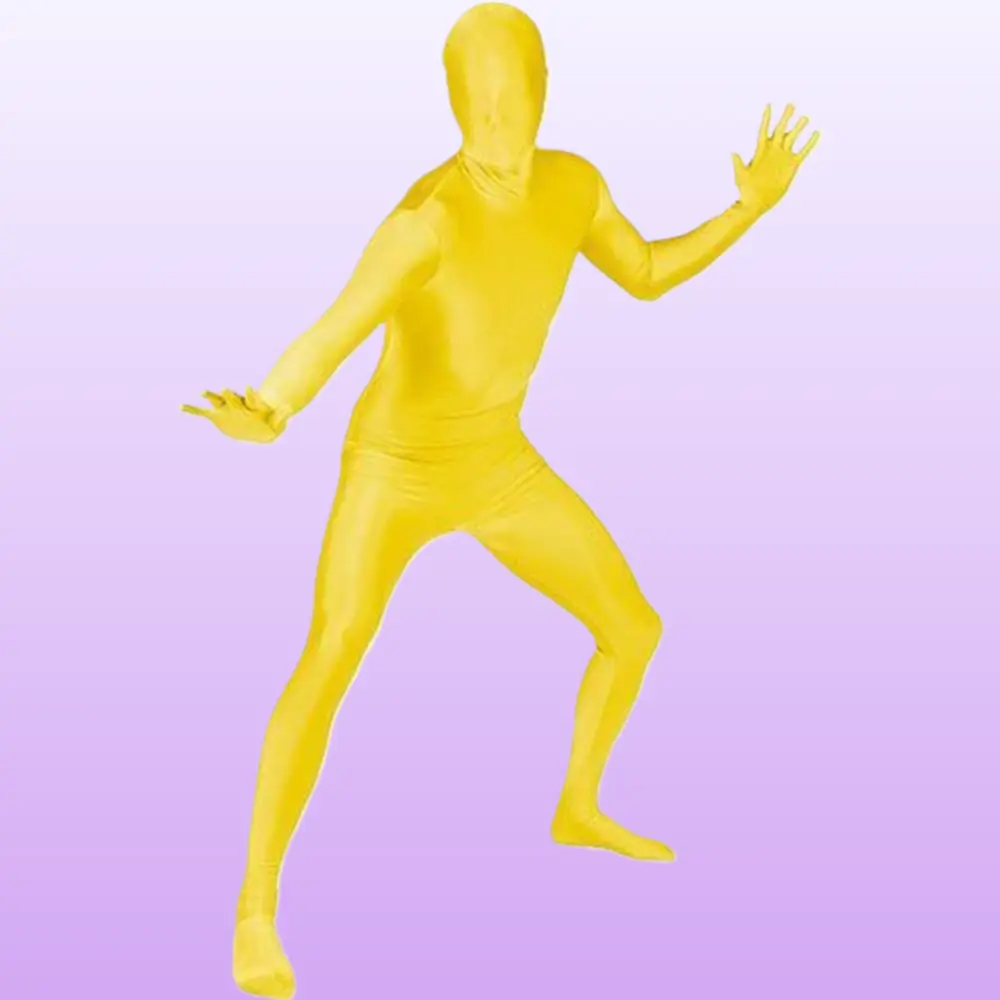 Adult Tight Black Ninja Invisible Man Outfit Halloween Cosplay Clothing for Stage Performance Parties