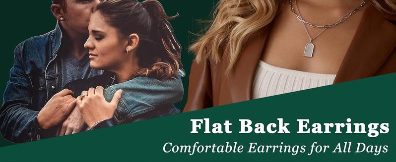 Jstyle Hypoallergenic Earrings for Sensitive Ears-20G Flat Back Earrings for Women Men-Small Surgical Steel Stud Earrings Huggie Hoop Cartilage Nap Earring Sets