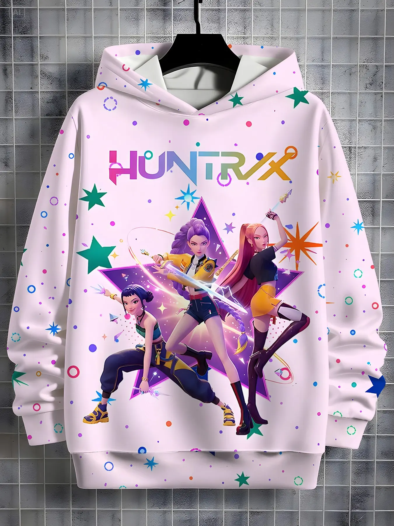 Girls' Cartoon Print Hooded Sweatshirt, Graphic Casual Hoodie, Spring & Fall Fashion, Casual Fitted Top, All over Print, Perfect for Daily Wear & Gifts
