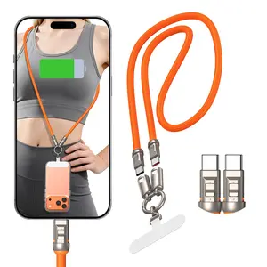 AUFU 240W Type-C To Type-C PD3.1 5A Fast Charging Cable 2IN1 Lanyard USB C Cable For Macbook iPhone17 Samsung iPad Tablet Laptop