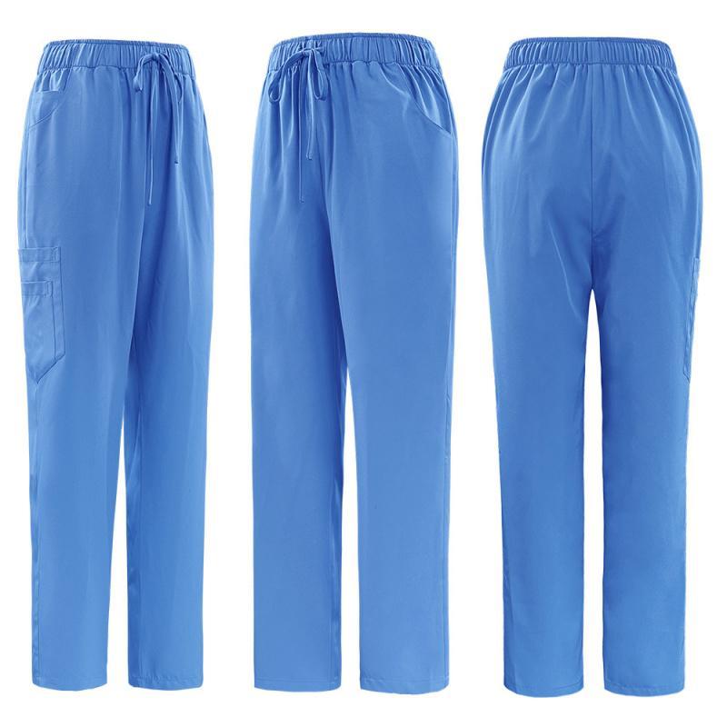 Women'S 2 Piece Stretch Jogger Scrubs Set Solid V-Neck Nursing Uniform Quick Dry Breathable