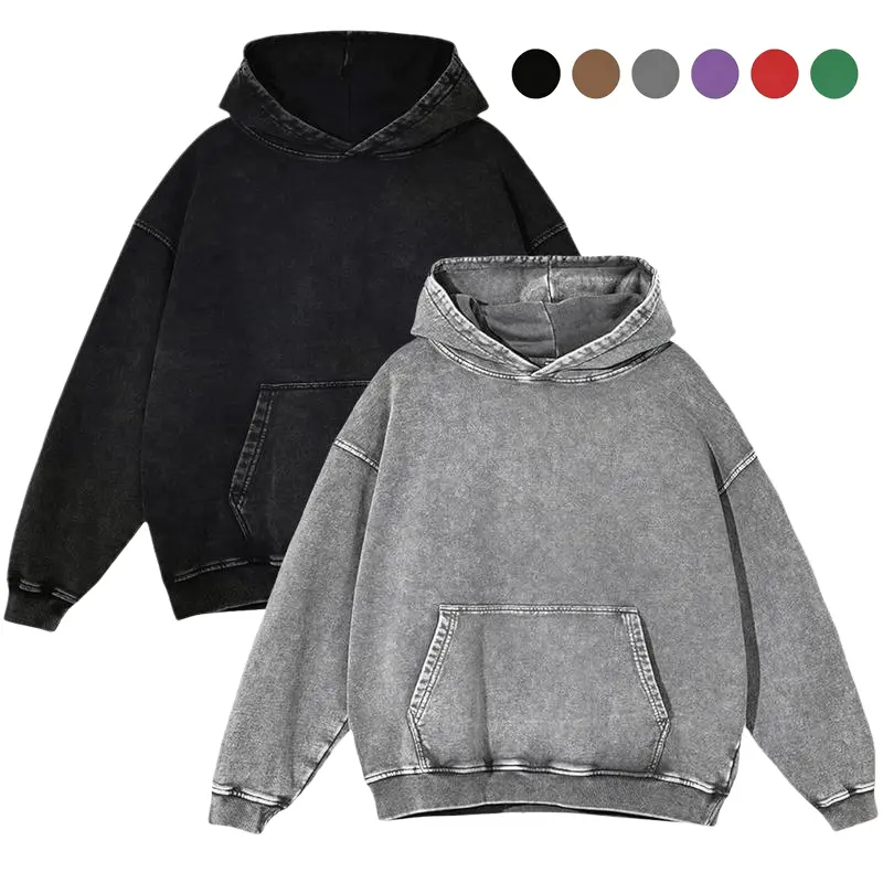 2 Pack Acid Wash Hoodie Oversized Vintage Hoodie Unisex Heavy Wayeight Hoopdie Distractess Houseodies for Medicaln Workmen Couldples