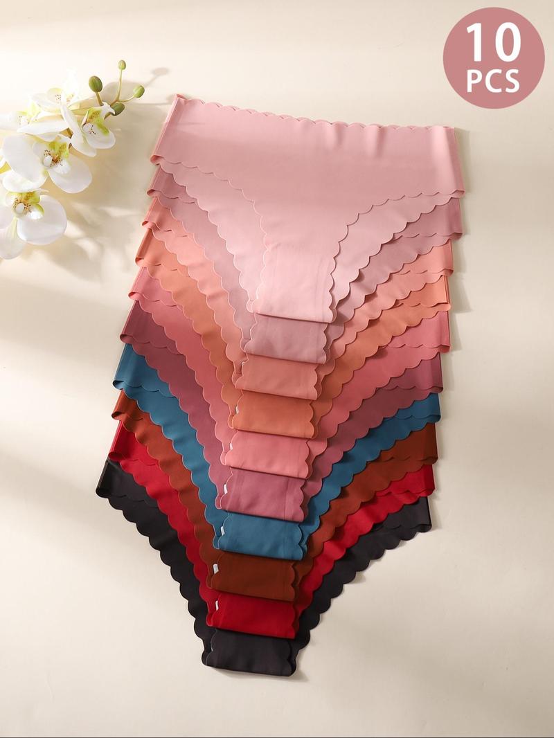 Women's Leopard & Halloween Print Underwear Set, Breathable Seamless Mid-Waist Thong Panties, Casual Fitted All-Seasons Lingerie