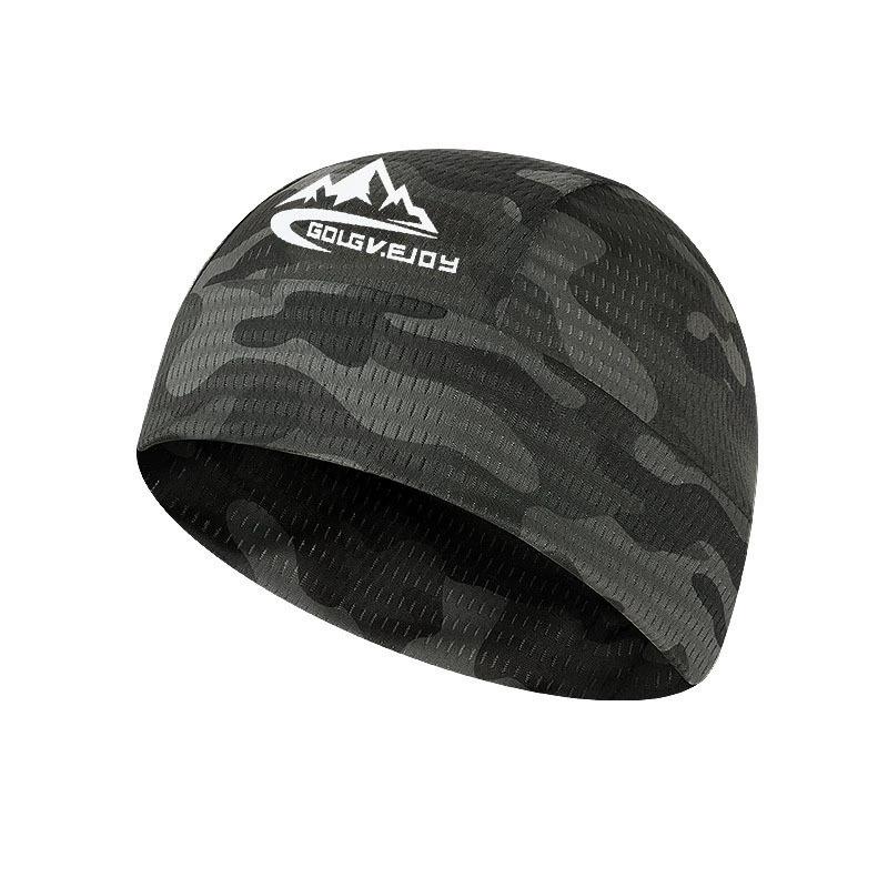 Summer Ice Silk Cycling Cap for Men and Women Running Sports Bike Hat Breathable Sun-Protective Headgear Dark Night Black Light Gray Dark Gray Green Camouflage Black Camouflage One Size Fits All