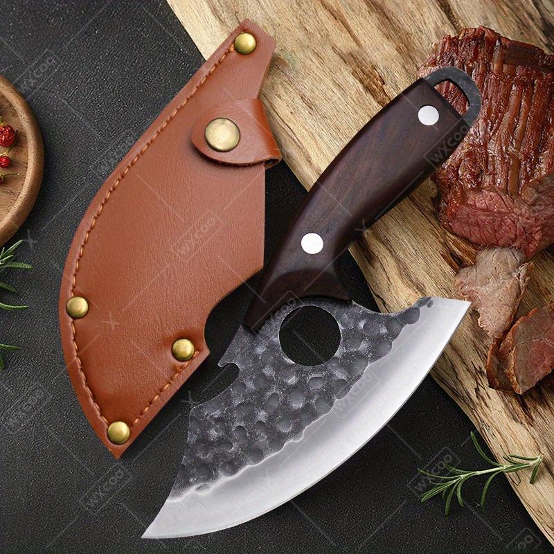 2025 New Mini Meat Cutting Multi-functional Small Scimitar Outdoor Camping Barbecue Portable Division of Small Fish Ring Scimitar Slaughter Bone Cutting Knife