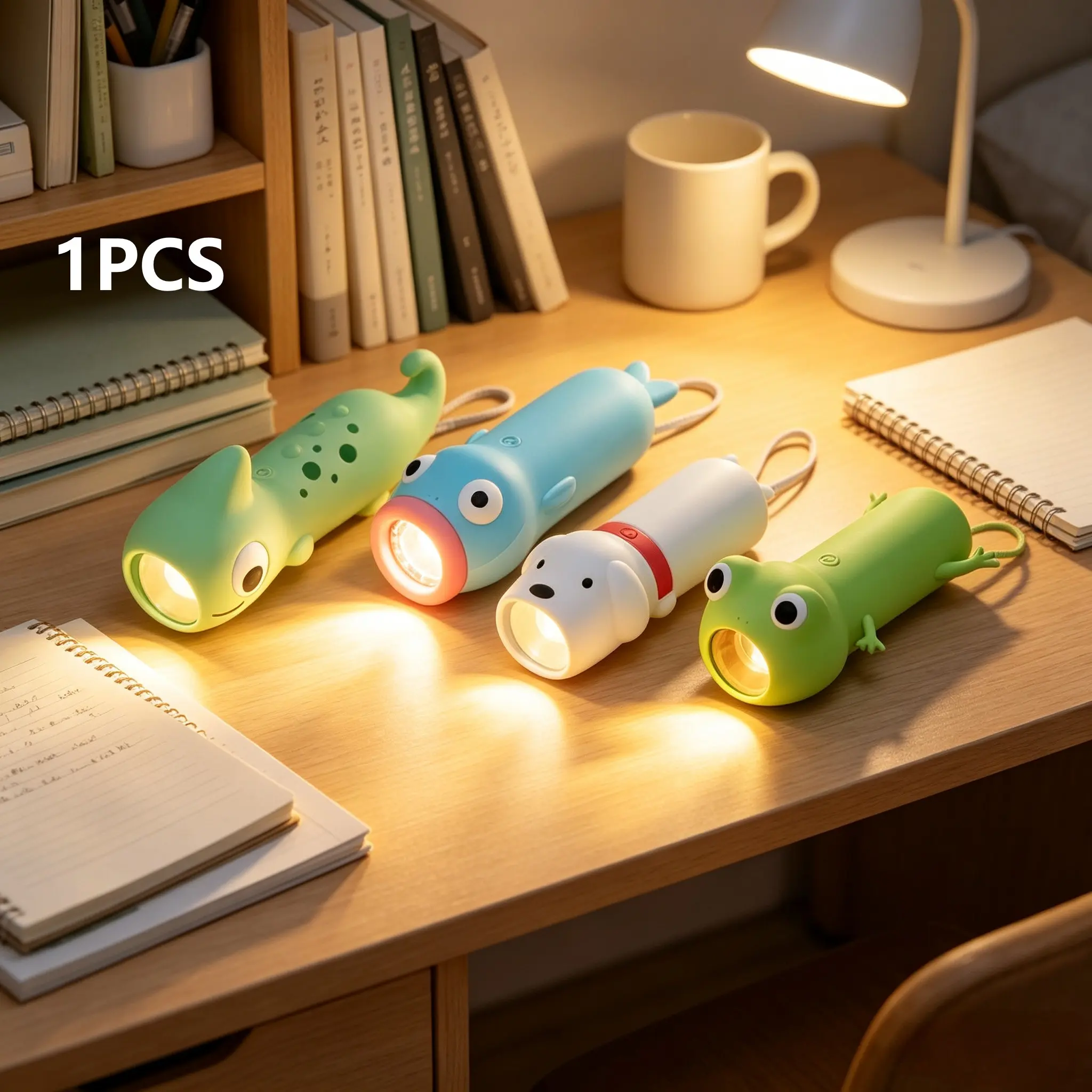 Cute Silicone Flashlight Night Light, USB Rechargeable Cartoon Animal Night Light, Adjustable Brightness, Sos Mode, Portable Lanyard, 1200mah Battery, Party Night Light, Halloween Christmas Gift
