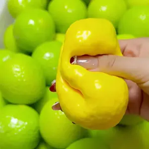 //New Handmade Crispy lemon Stress Ball Squeeze Toy, Color-Changing Mango Squishy Fidget Ball, ASMR Sensory Stress Relief Toy