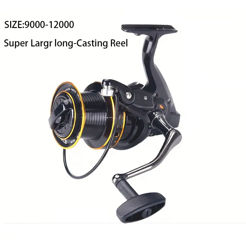 Dc 9000-12000 Fishing Reel, 20kg Braking Force, 4.0:1 Gear Ratio, Metal Spool, Rotatable, Saltwater & Freshwater Fishing, Fishing Tackle