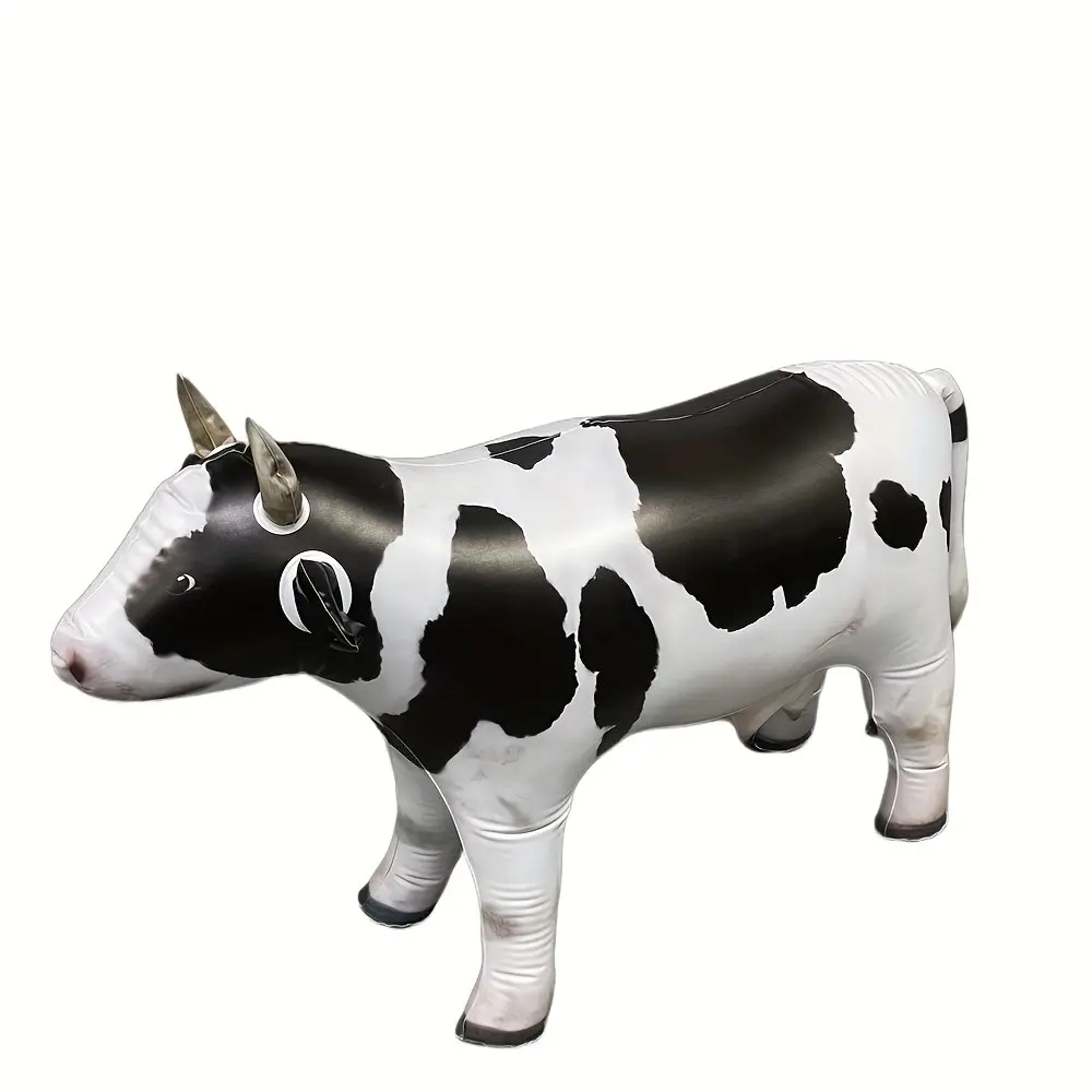 Inflatable Cow Decoration | Black And White Inflatable Cow | Used for Decoration And Play, Livestock-Themed Parties, Swimming Pools, Birthdays, Photo Props, Inflatable Courtyard Decorations, Christmas And Halloween Decorations Halloween, Christmas