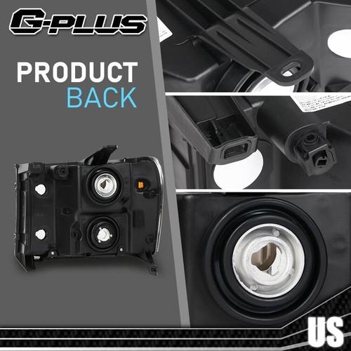 2pcs Clear Headlights Headlamps Fit For 2007-2013 GMC Sierra 1500 2500HD 3500HD
