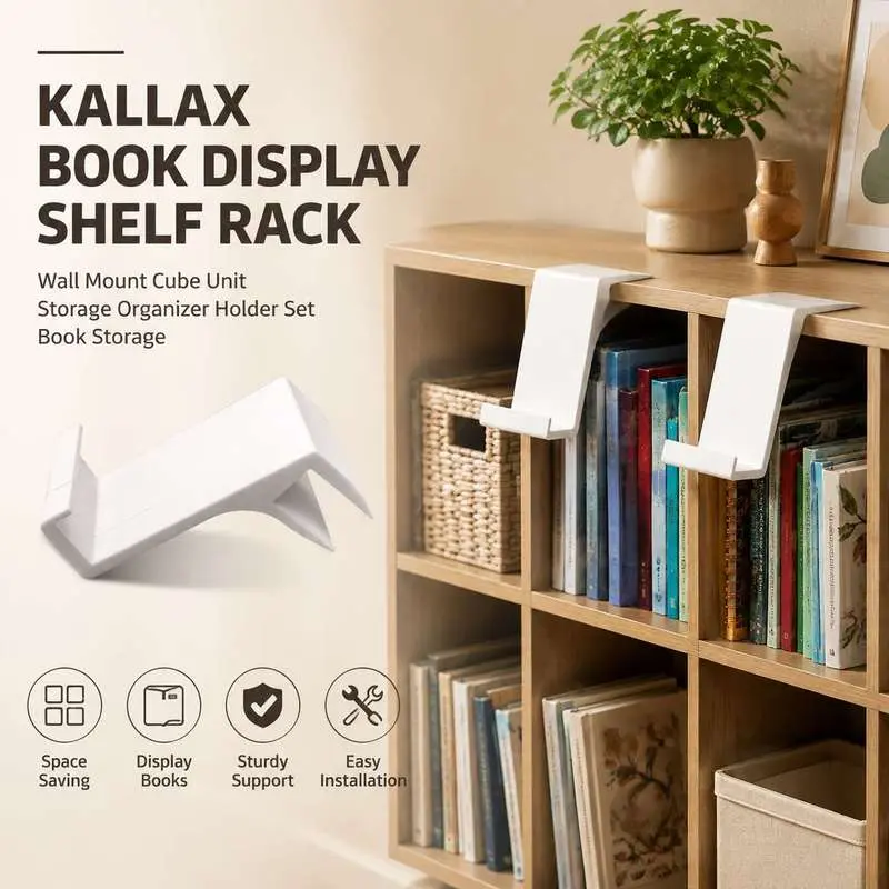 KALLAX Book Display Shelf Rack Wall Mount Cube Unit Storage Organizer Holder Set Book Storage