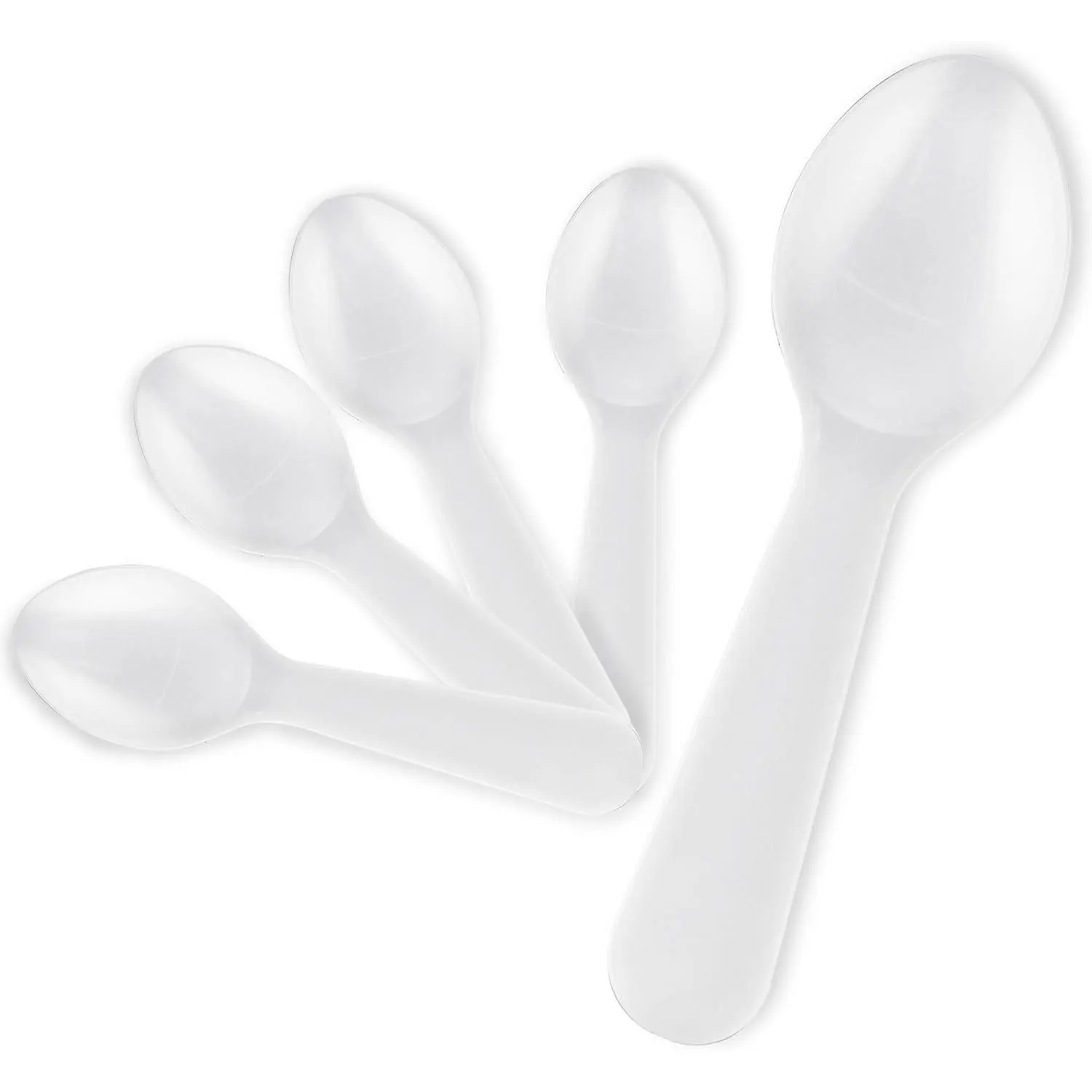 400 Count 3-Inch Plastic Mini Taster Spoons -  for Sampling, Desserts, and Parties, Disposable and Durable Utensils