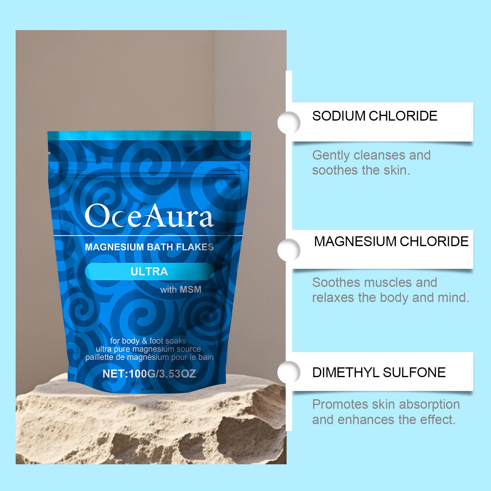 Magnesium Bath Salt Sheets For Daily Cleaning, Nourishing, Comfort, Gentlness And Discomfort Relief. Shower Bag And Bath Sheets