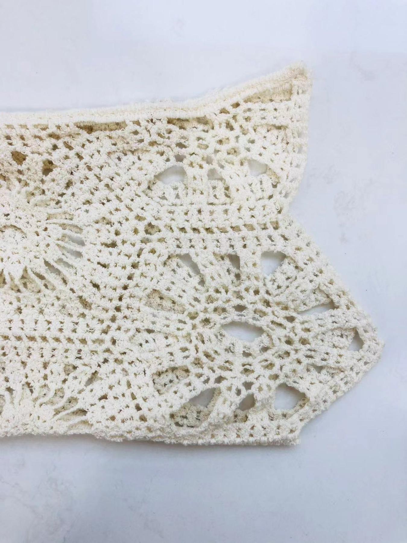 Women's Solid Color Crop Top, Casual Long Sleeve Round Neck Swimwear Cover Up for Beach Vacation, Ladies Clothes for All Seasons