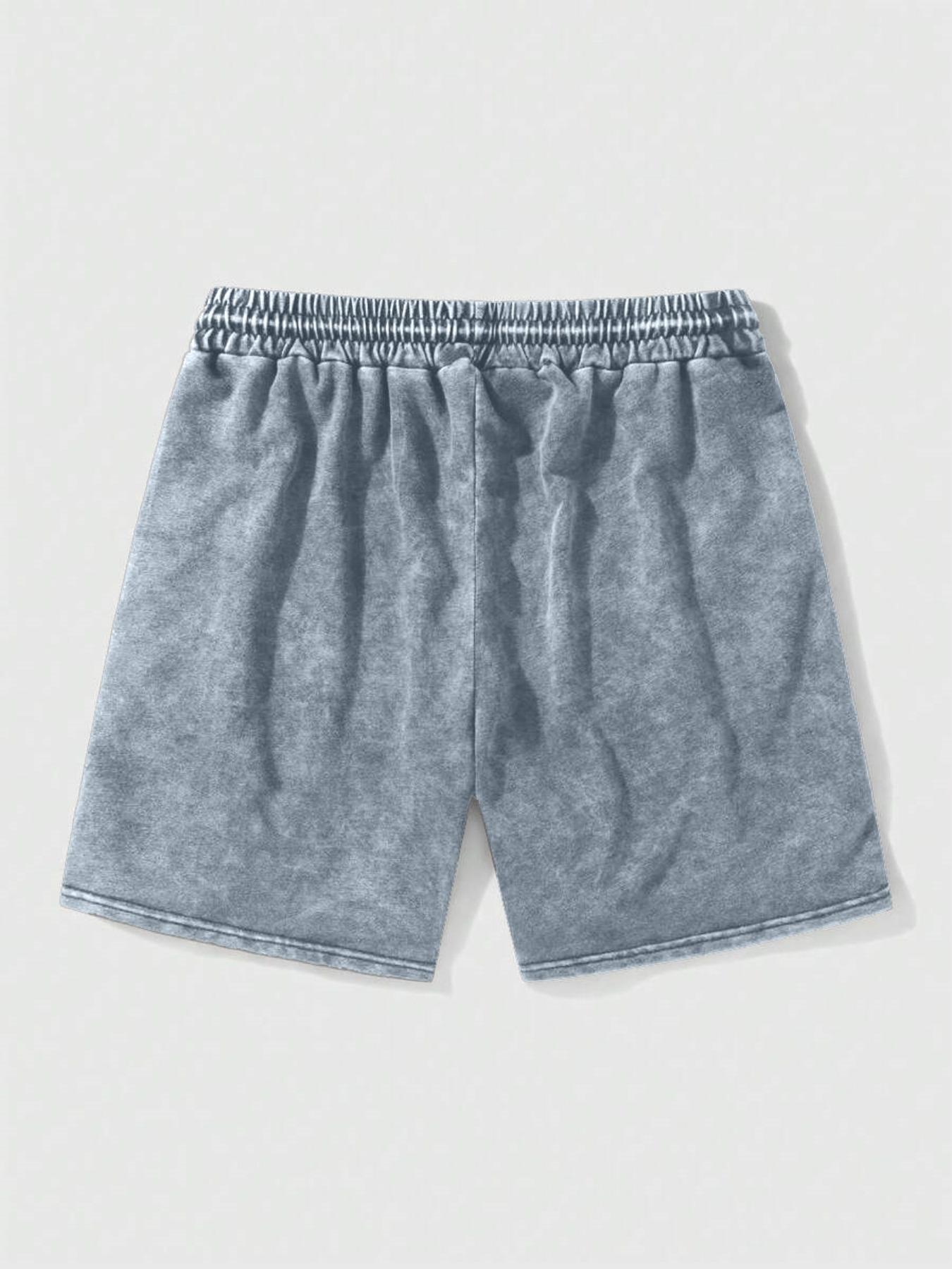 Men's Star Print Loose Washed Shorts, Casual Comfy Breathable Shorts for Summer, Fashion Men's Bottoms for Daily Wear, Casual Fashionable Shorts