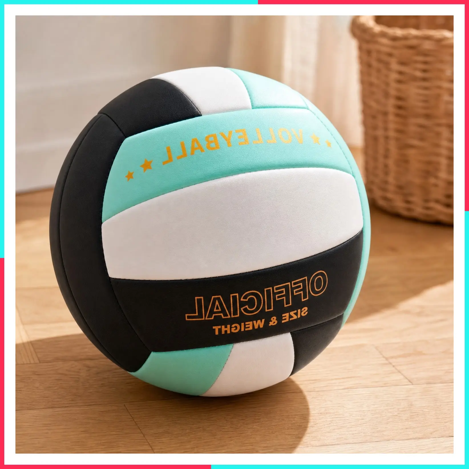 Soft Official Size 5 Volleyball for Indoor, Outdoor, Beach & Pool Play - PU Leather Training Practice Ball for Teens, Beginners, Recreational & Team Professional Players