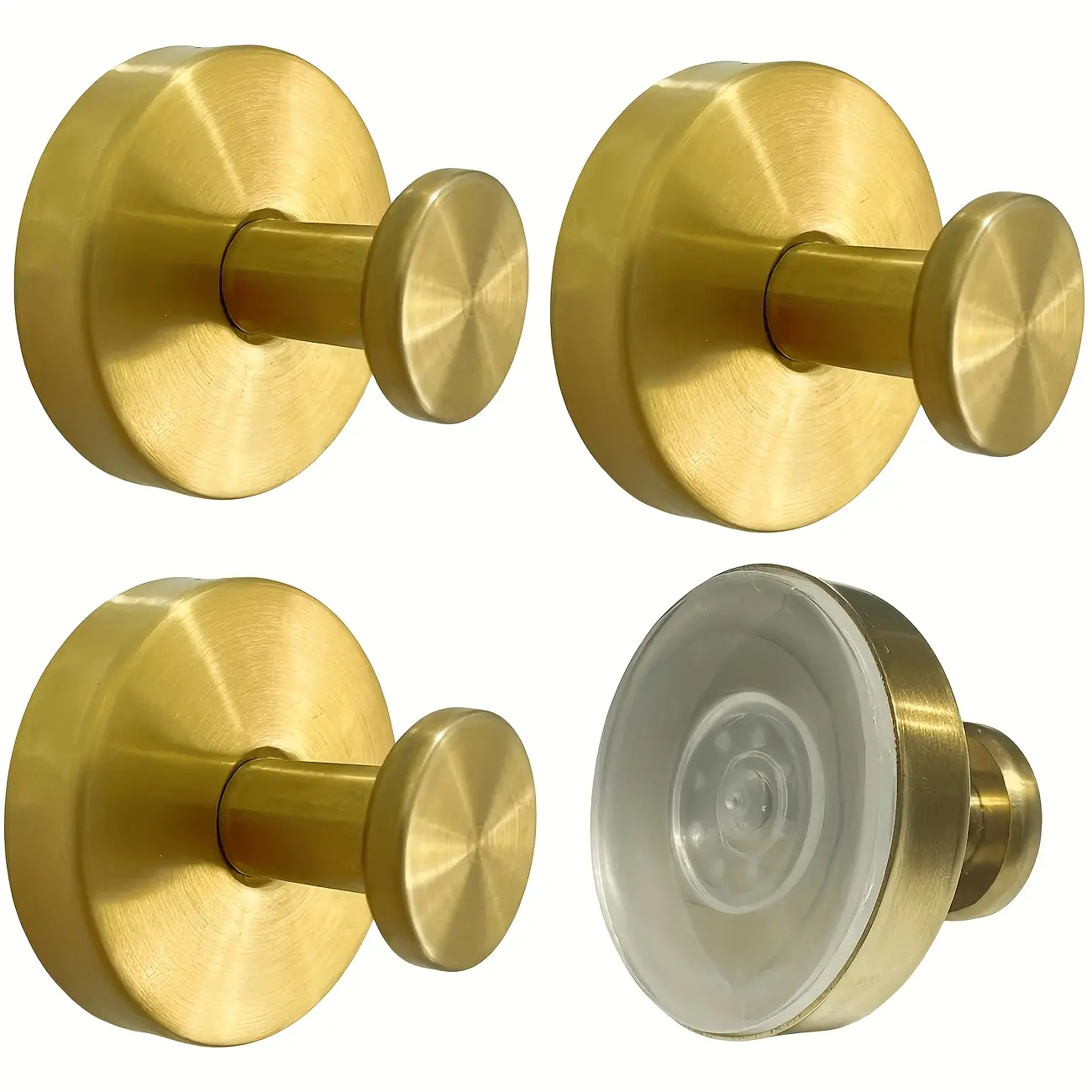Goods Bntuk Suction Cup Hooks for Shower, Removable Towel Hooks for Bathroom Window Glass Door Wall, Bath Robe Looafh Hook for Hanging - 4 Pack