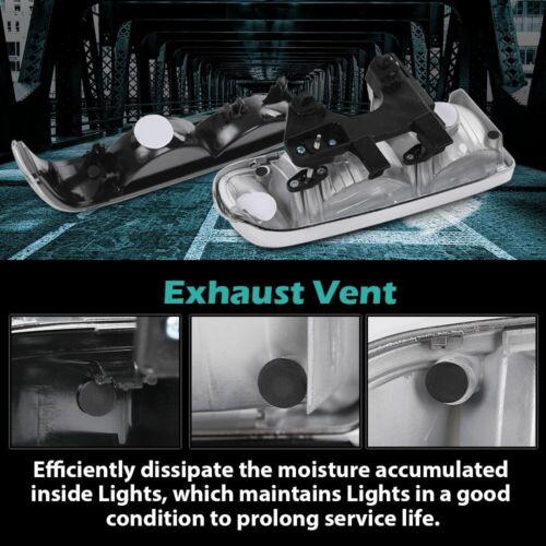 Fit For 98-04 CHEVY S10/BLAZER Headlights Assembly Chrome Housing Clear Corner
