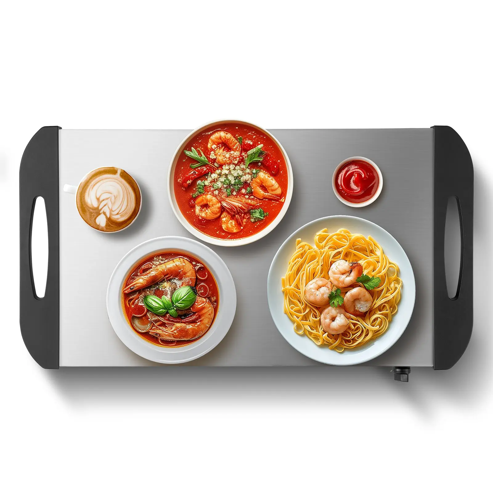 【DealsForYouDays】VEVOR Electric Warming Tray, Food Warming Trays for Buffet, Warming Trays with Adjustable Temperature Control, Portable Stainless Steel Food Warmer, Hot Plate Perfect for Parties, Catering, Holidays