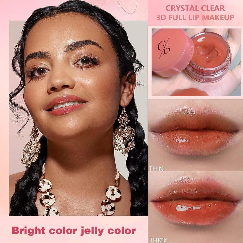 1 Count Moisture Moisturizing Gogo Bear Canned Jam Lip Honey Mirror Jelly Glass Toot Lip Glaze Lip Oil, Makeup