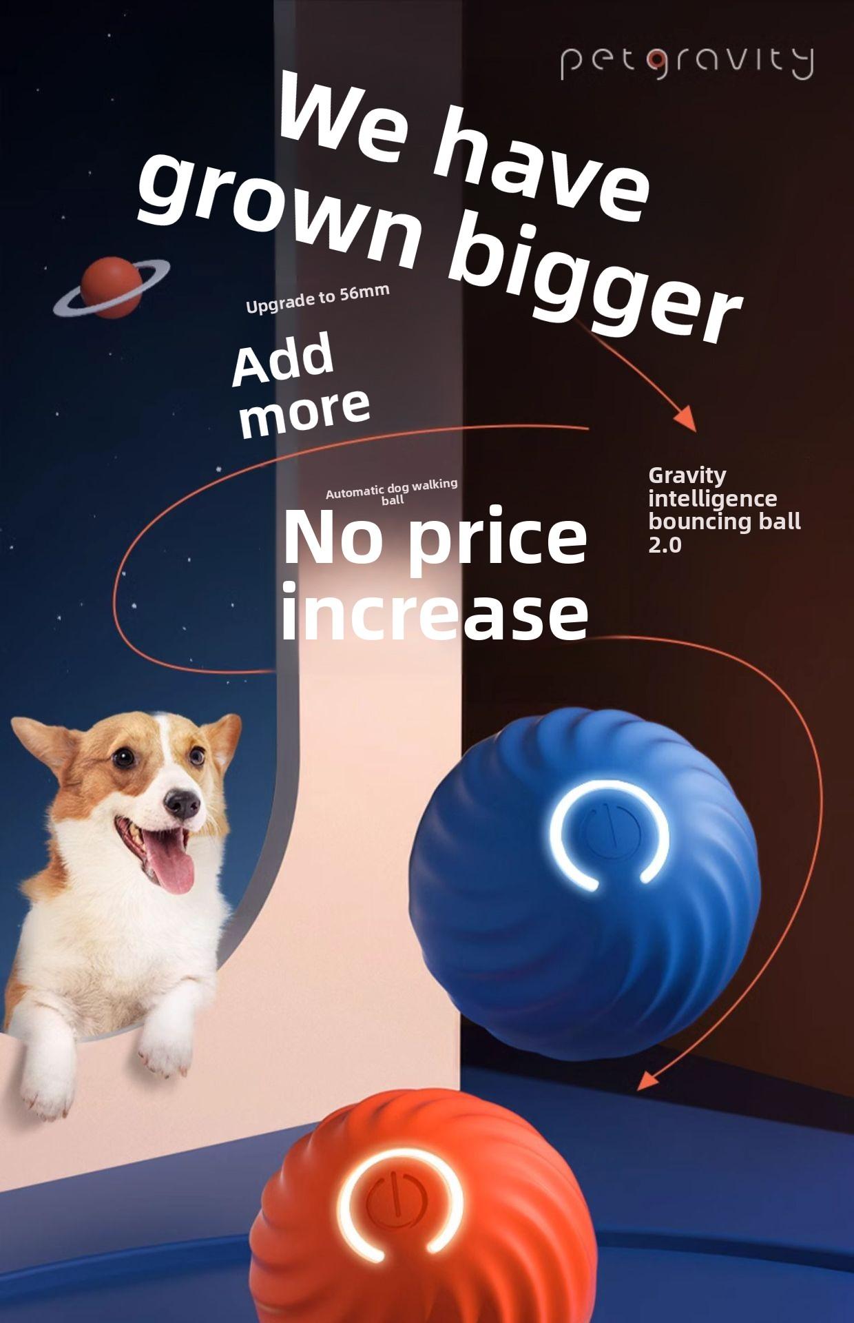 Gravity Jumping Ball Smart Rechargeable Pet Toy Automatic Rolling Interactive Chase Ball for Dogs Cats Livestock Prod with Flexible Shaft pet stuff dog pepper spray dog bugs detector reverse slow feeder shaped harness raised food bowl surprise gift k9