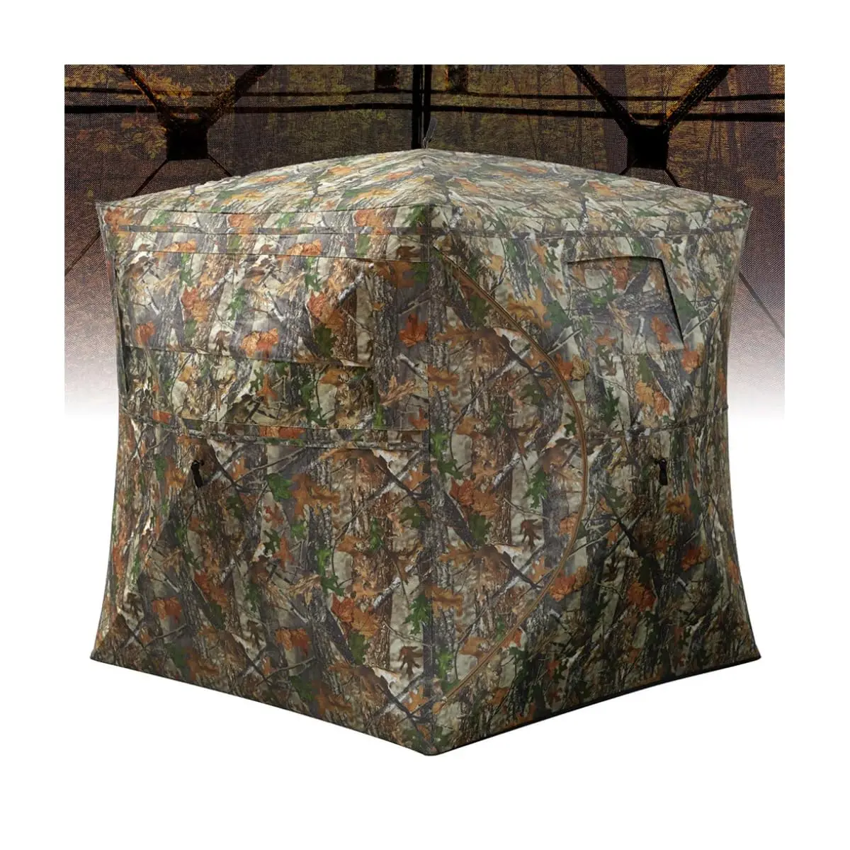 GARVEE Portable 2/3/4 Person Hunting Blind - 270° See Through Windows, Silent Magnetic Door, Lightweight for Outdoor Hunting, Includes Carrying Bag, Hunting Tent for Deer & Turkey