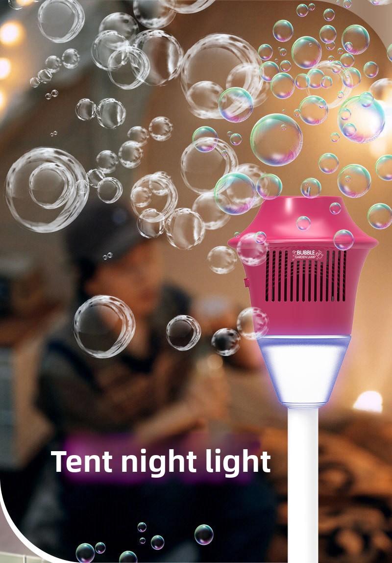 Automatic Handheld Bubble Machine for Kids, Bubble Maker Spring Summer Toys with Lights, Outdoor Rechargeable Blower Best Easter Gift for Children