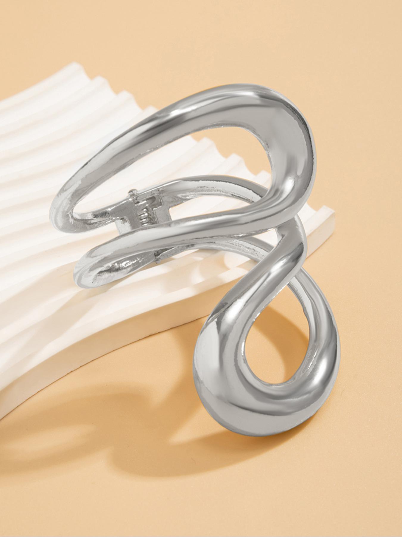 Women's Temperament Geometric Design Cuff Bangle, All-match Jewelry for Women for Party, Daily Clothing Decor, Exquisite Jewelry for Birthday Gift, Elegant Minimalist Bangle