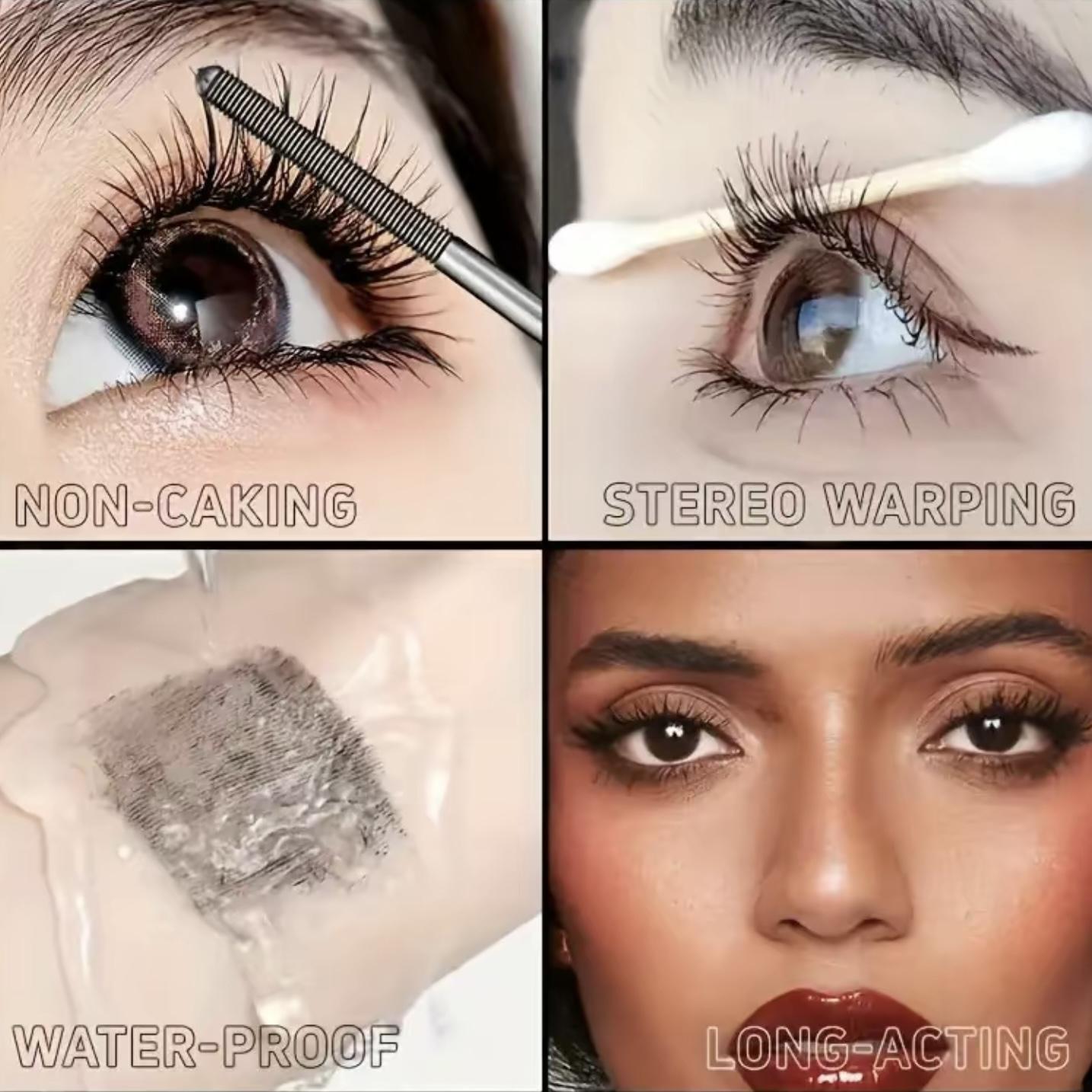 Curl and Lengthen Mascara Steel Tube Mascara,Free eyelash curler–Waterproof quick-drying curling mascara,Special Spiral Brush Head,Easy to Apply,Long-Lasting Volumizing Eyelash,can create long,thick,three-dimensional long-lasting eyelashes,girl's favorite Curl and Lengthen Mascara Steel Tube Mascara,Free eyelash curler–Waterproof quick-drying curling mascara,Special Spiral Brush Head,Easy to Apply,Long-Lasting Volumizing Eyelash,can create long,thick,three-dimensional long-lasting eyelashes,girl's favorite