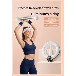 New 360° Smart Hand-Cranked Hula Hoop , Weight Training Arm Exerciser for Side Breast Fat Reduction & Strength Building