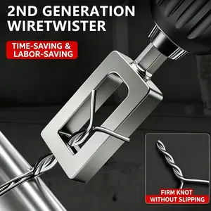 Hex Handle Wire Twister, Portable Multi-Function Wire Twister, Quick Knotting Tool, Wire Binding Machine, Fence and Garden Use