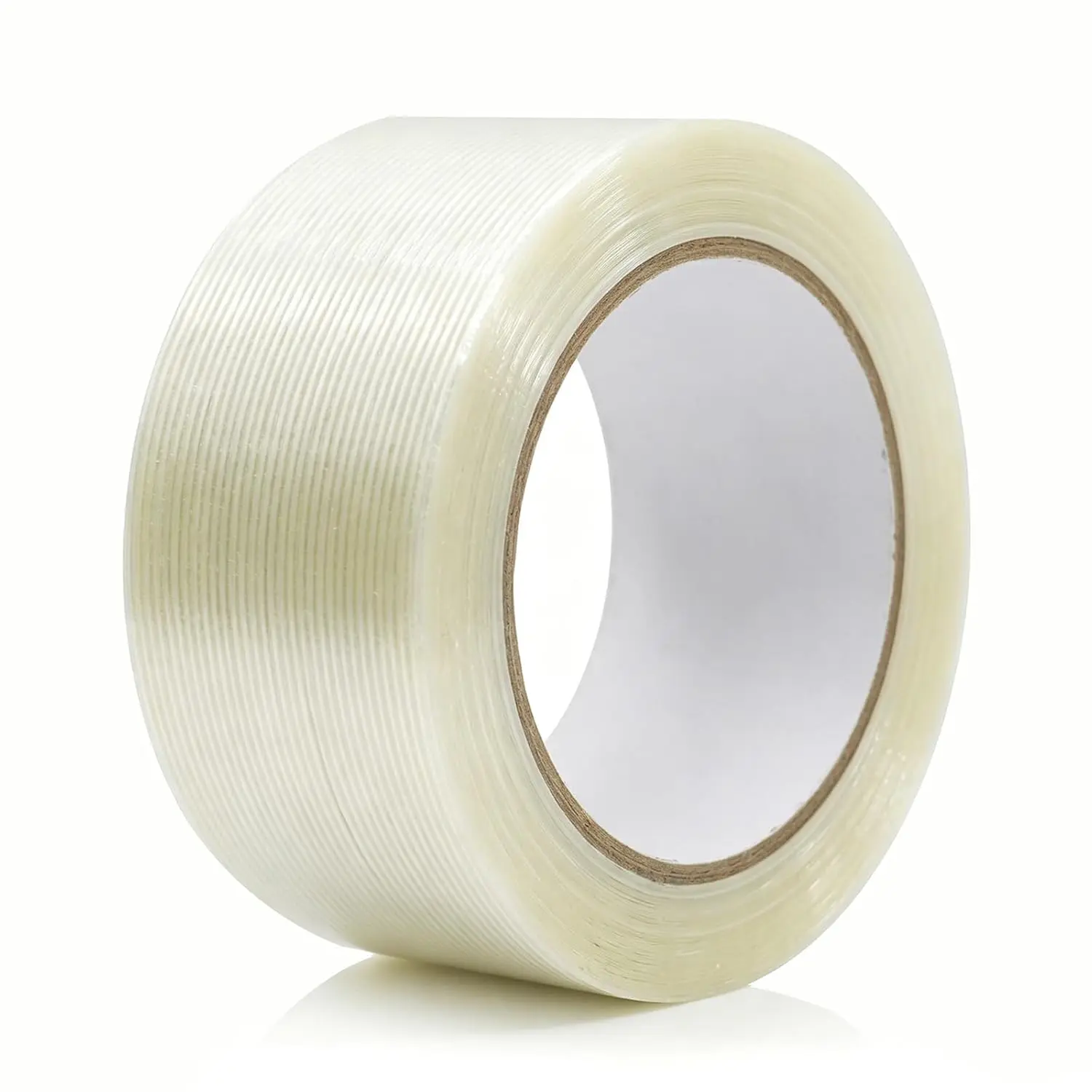 Strapping Tape 2 Inch x 35 Yards 1 Rolls, Heavy Duty Tape for Cargo, Clear Packing Tape Reinforced with Mono Fiberglass, 5.5 Mil Thick Filament Tape,  Packaging Tape & Fiber Tape