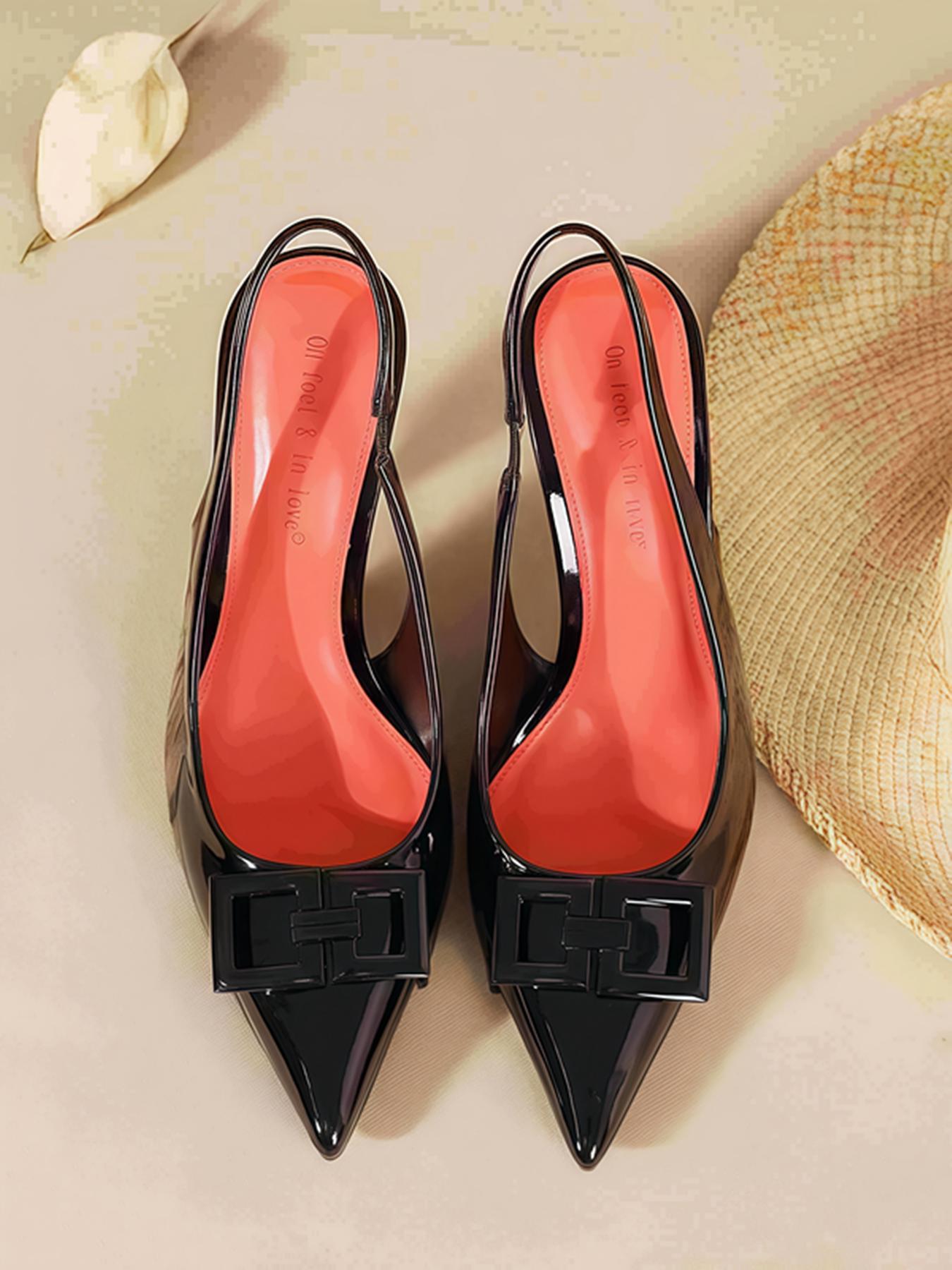 Women's Fashionable Solid Color Stiletto Heels, Elegant Pointed Toe Slingback Heels, Elegant Versatile Shoes for Daily, Party Wear, Footwear