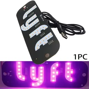 USB LED Signal Light Taxi Lyft Logo Lamp Cab Panel Indicator Light Auto Decoration Lamp Car Decorative Light Durable Car Signal Lamp